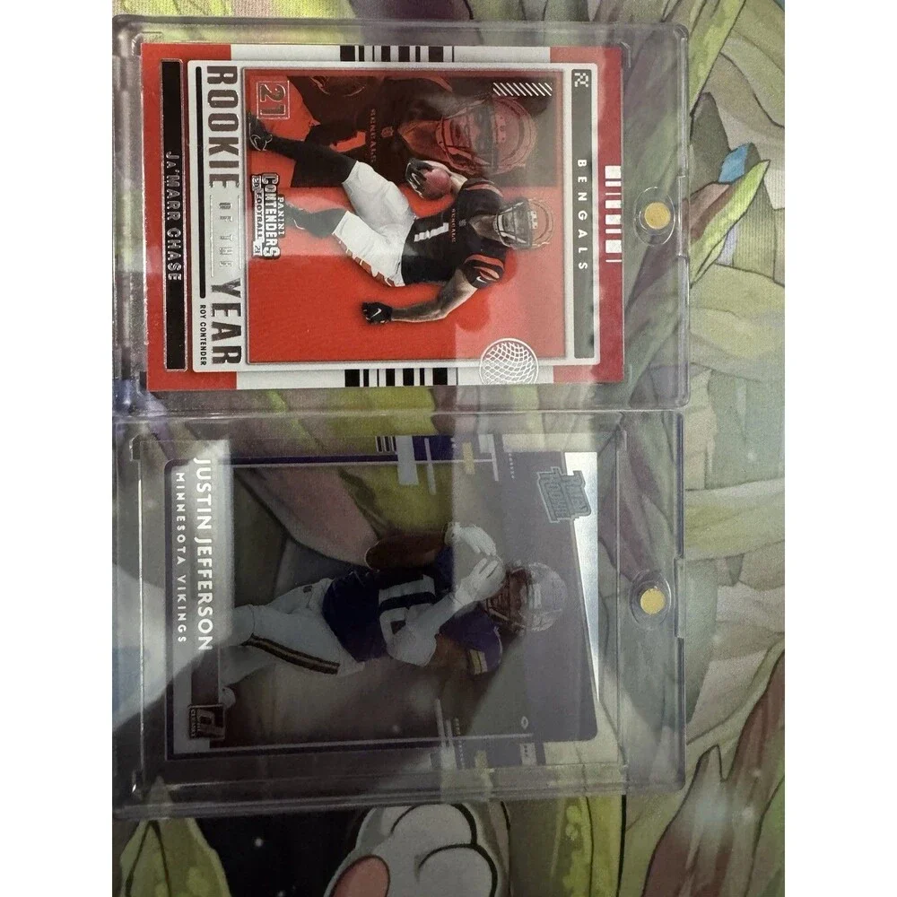 Panini NFL 7Card Lot Justin Jefferson Drew Brees Ja'Marr Chase RC Auto Numbered